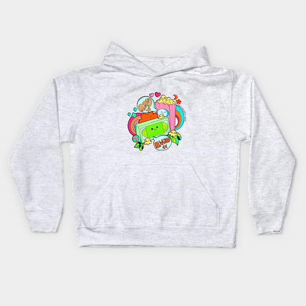 VHS Logo Kids Hoodie by replayrewindpodcast